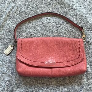 Coral Coach wristlet